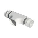 EXC - [(DT 60)] T-Verbinder (T 72 - EXC) mit Reduzierungen auf 60er Kanle, weiß